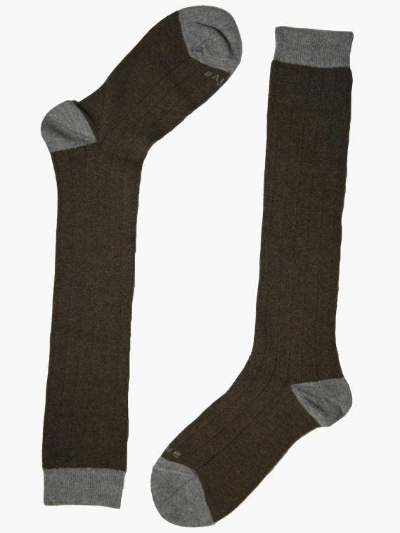 LONG BROWN OXFORD SOCK for wholesale by Naïve