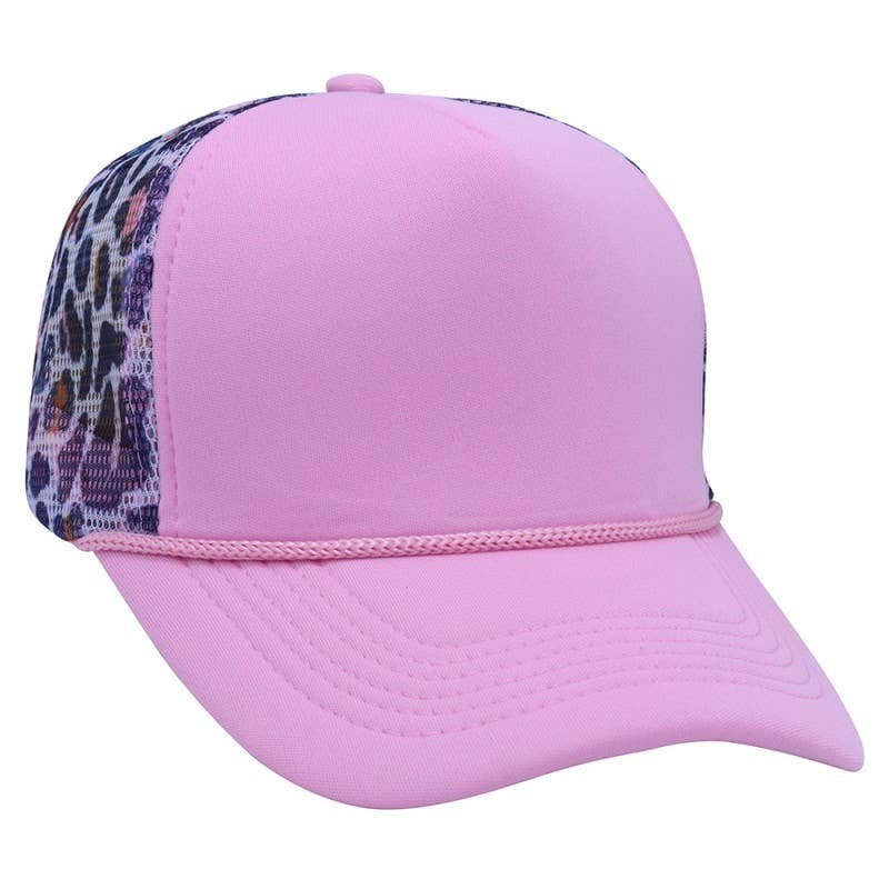JOSSLYN by wall to wall - Wholesale Trucker Hat - Women's - TRUCKER HAT CHECKER FOAM FRONT ANIMAL MESH CAP | 40HW7403