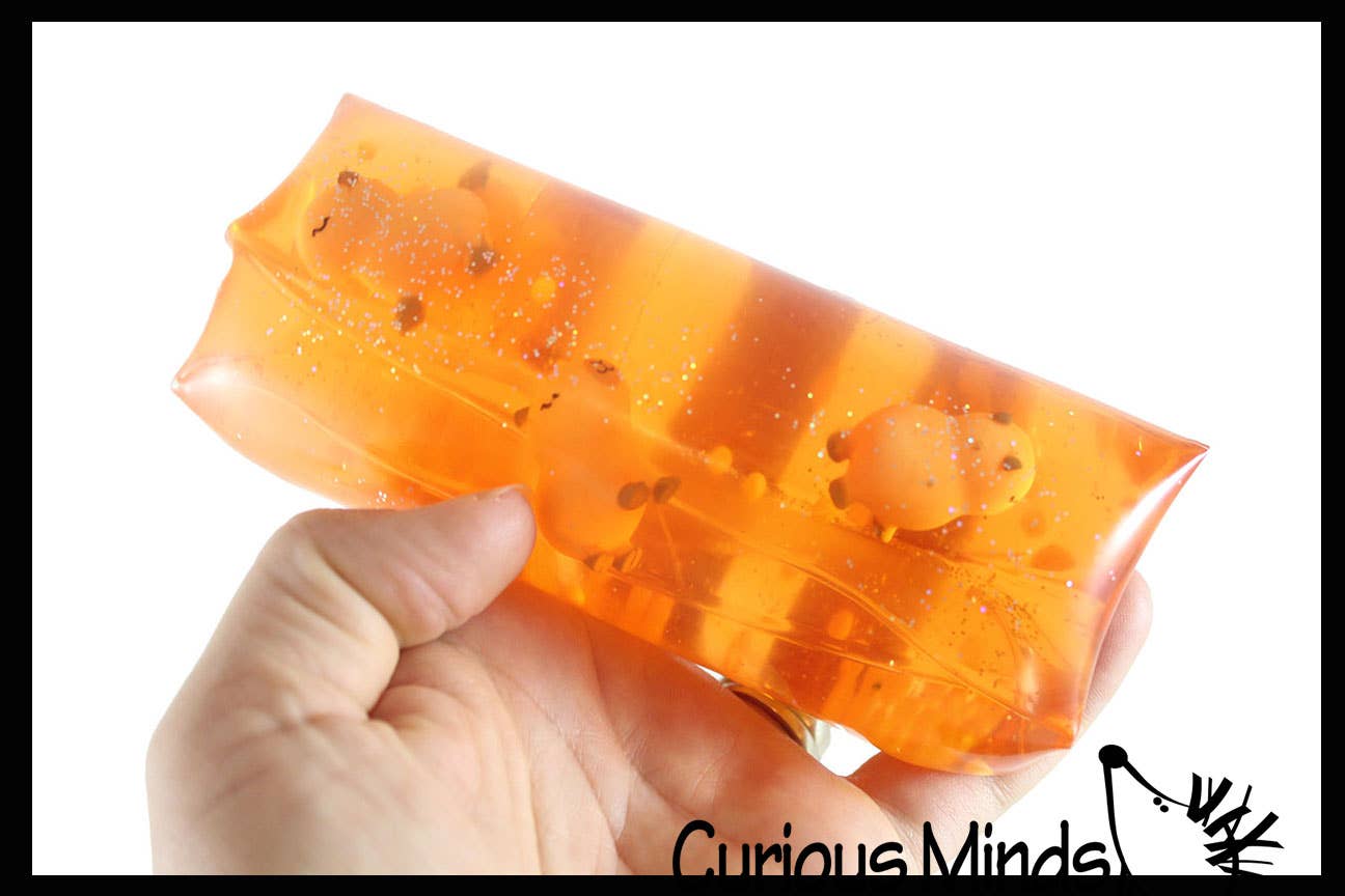 Curious Minds Toys - Vente Jouet mou – enfant et bébé - 1 jouet anti-stress en forme de serpent en tube rempli d'eau, un Capybara géant :5