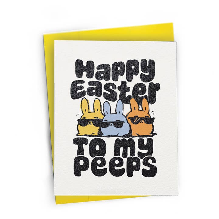 À mes potes - Carte de vœux de Pâques A2 pour la vente par Petty Paper Studio