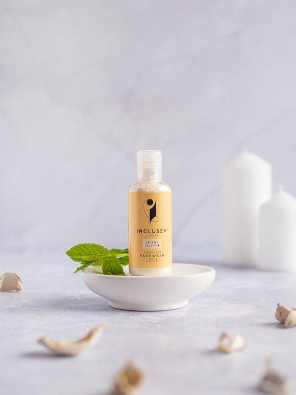 Inclusev gezichtswaspoeder om te schuimen, lavendel en roos 50G voor wholesale door Inclusev Cosmetics