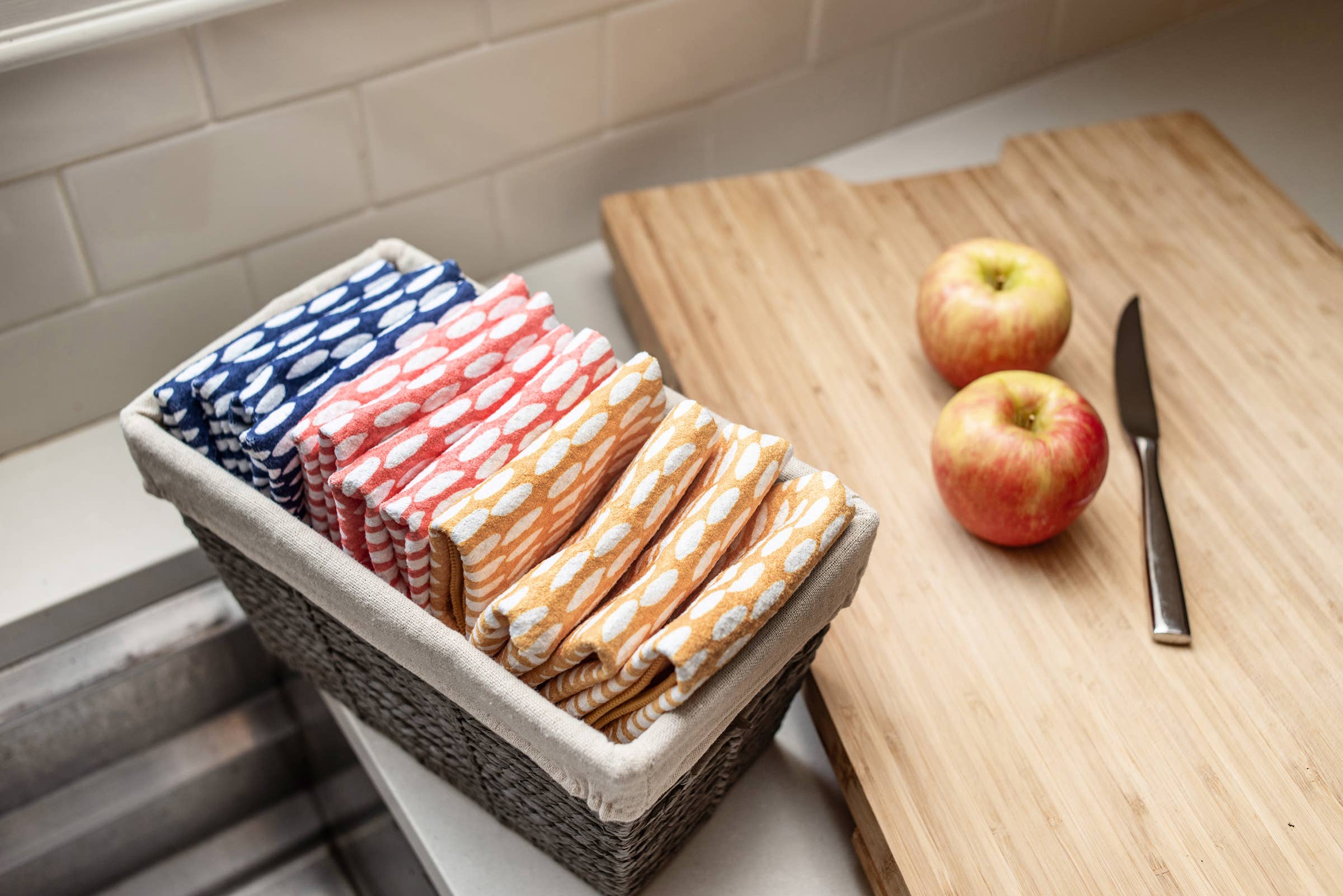 Once Again Home Co. – wholesale Tea towel – Mighty Minis Towel Set - Beans in Yellow (set of 3)1