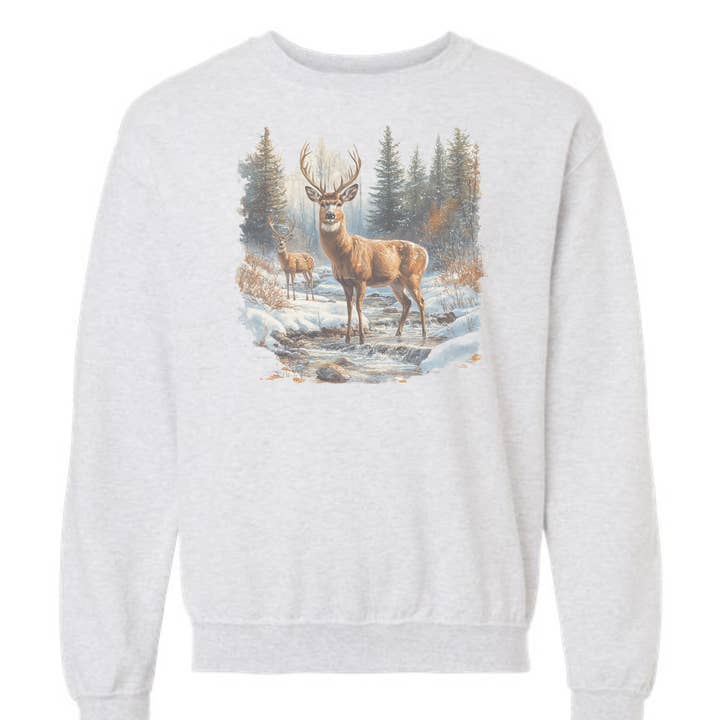 Retro Deer Crewneck for wholesale by Duo Couture