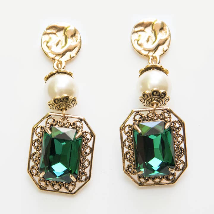 TEODORA - bezel earrings for wholesale by Laura Mariotti - luxury collection