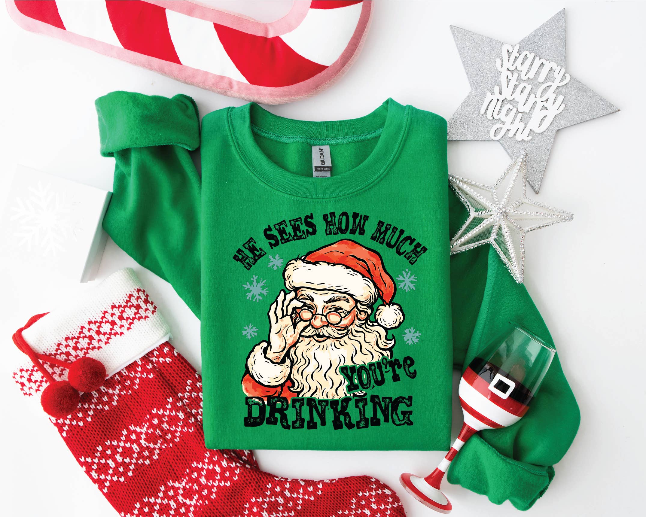 Southern Attitude Designs Inc - Wholesale Graphic sweatshirt – Women’s - Sees How Much Your Drinking