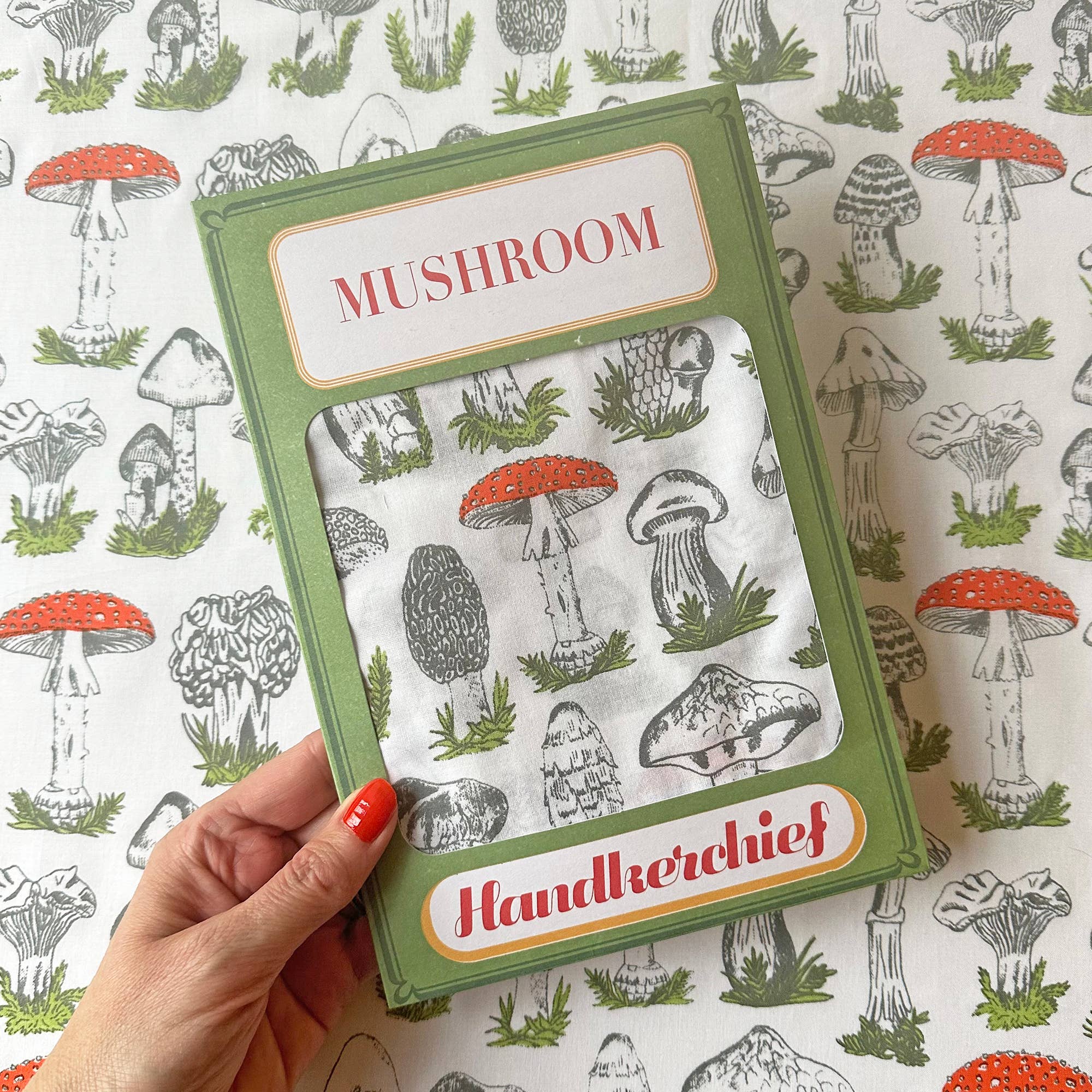 Sukie - Wholesale Handkerchief - Unisex - Mushrooms Handkerchief Pocket Square Bandana2