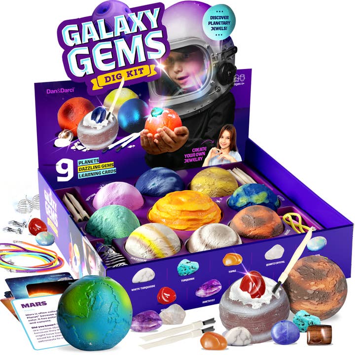 Dan&Darci - Wholesale DIY craft kit – Child - Galaxy Gem Dig Kit for Kids - Gemstones Digging Science Kit