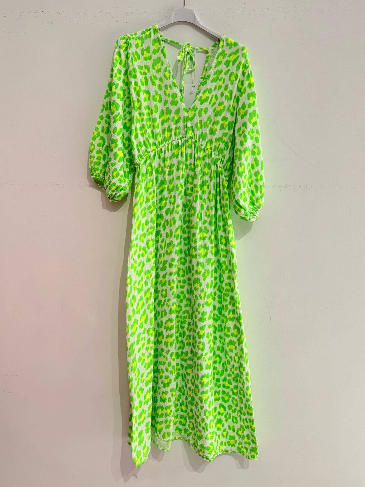 NOELINE - Vente Robe – femme - Robe en gaze de coton 2394-GROS LEOPARD2