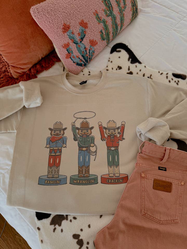 Western Vintage Babe - Vente Sweat-shirt à imprimés – femme - CASSE-NOIX COWBOY