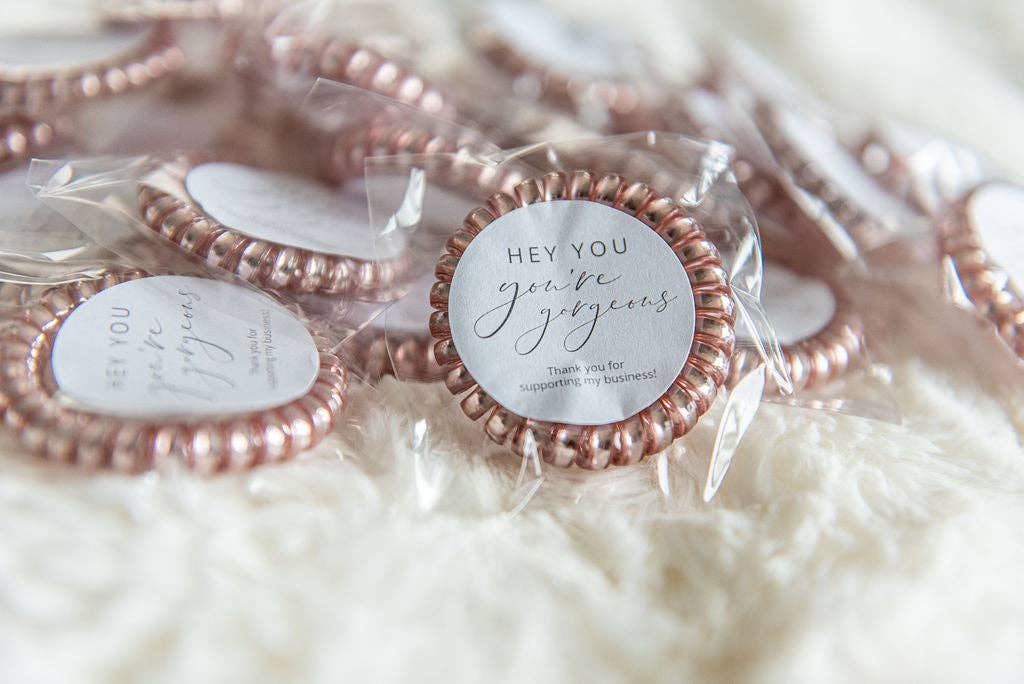 The Classy Cloth WS - Wholesale Hair Tie - Hair Coil 'Thank You!' 25 pack - RTS11