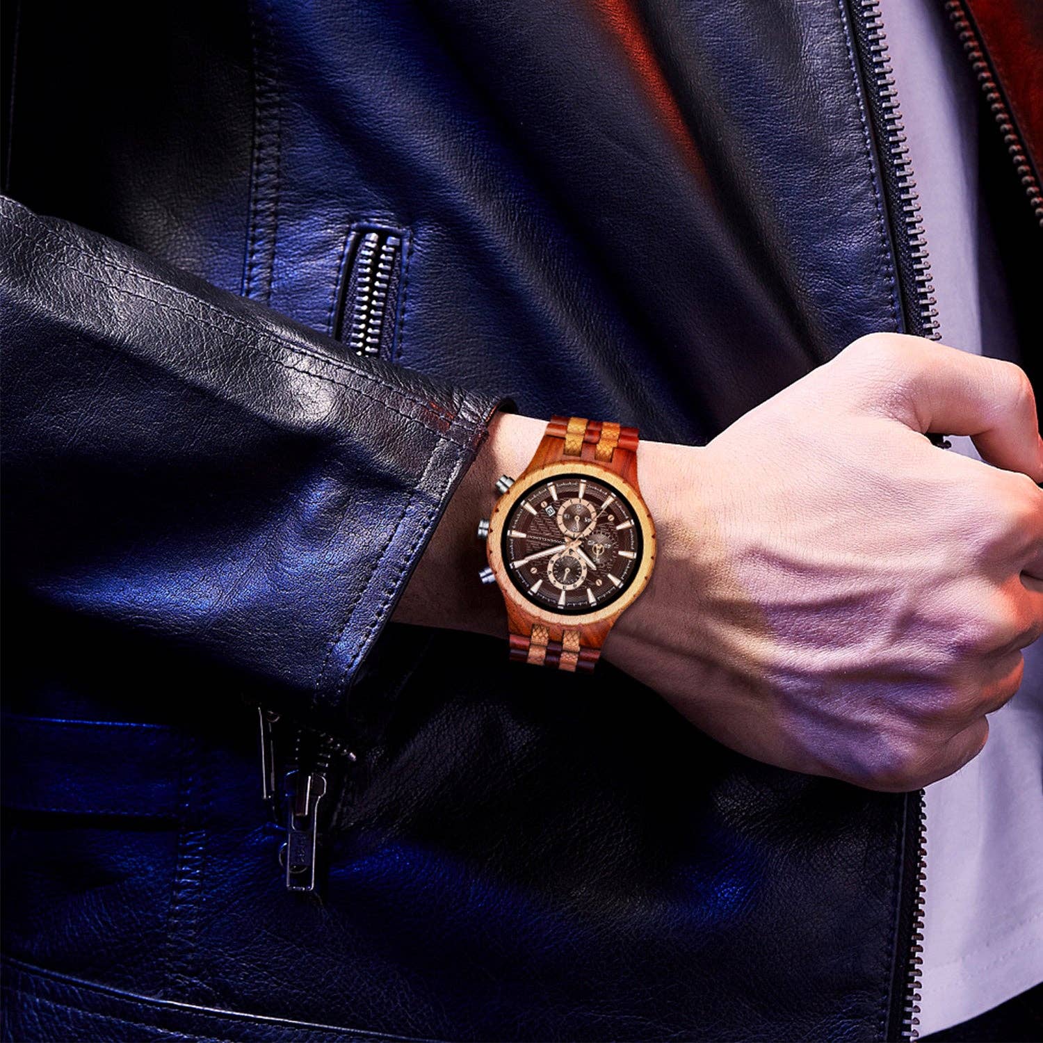 Wooden Element - Wholesale Wrist Watch - Men's - Afrobeat2