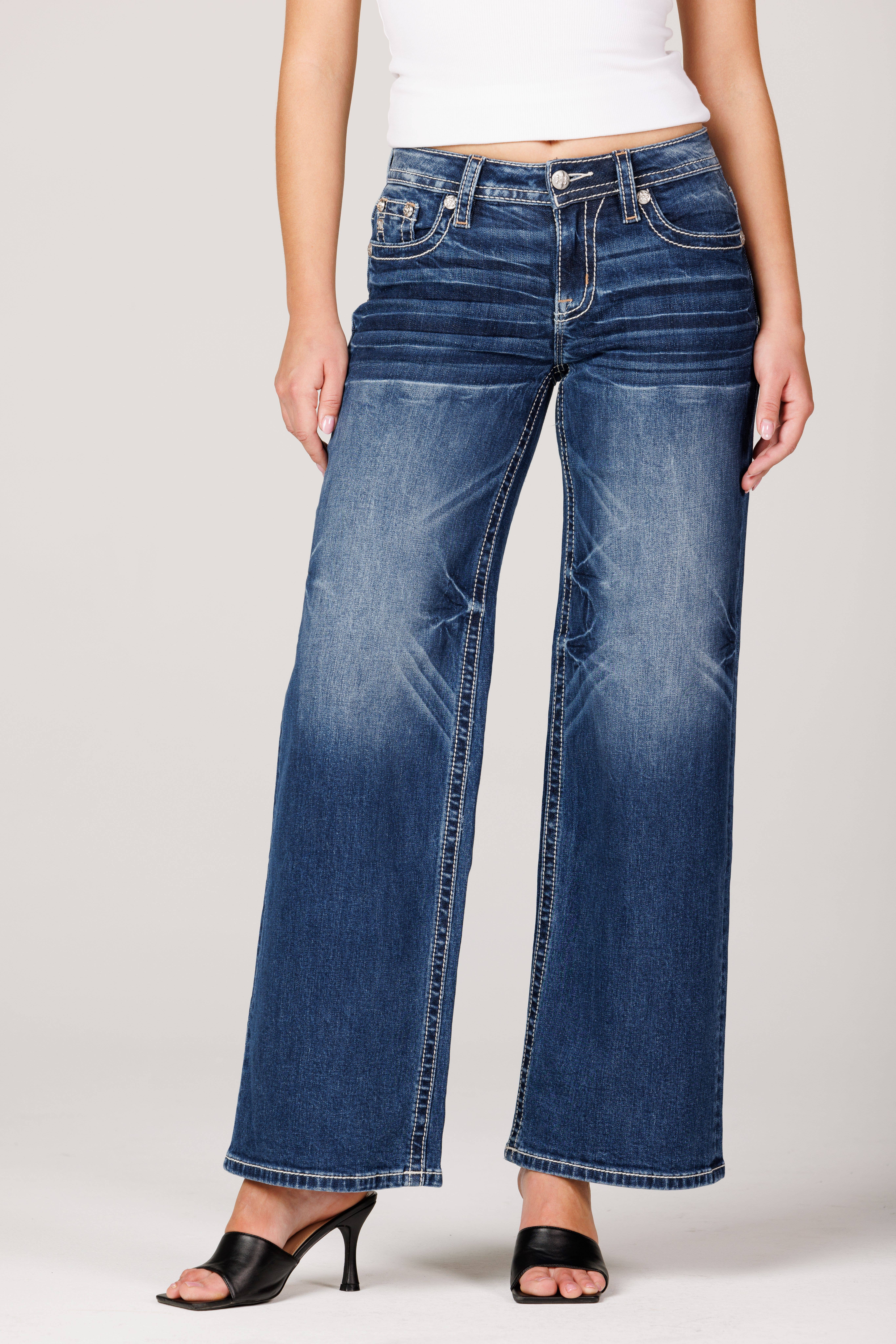 Miss Me - Wholesale Jeans - Women's - M9479W3L- 34 IN MID RISE WIDE LEG JEANS1