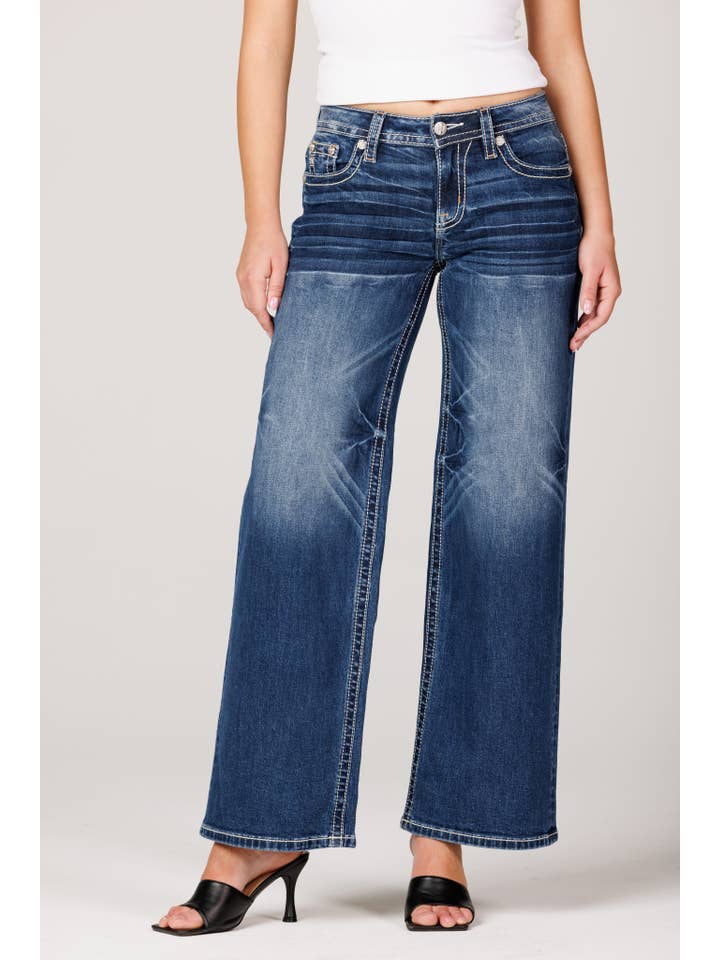 Miss Me - Wholesale Jeans - Women's - M9479W3L- 34 IN MID RISE WIDE LEG JEANS1
