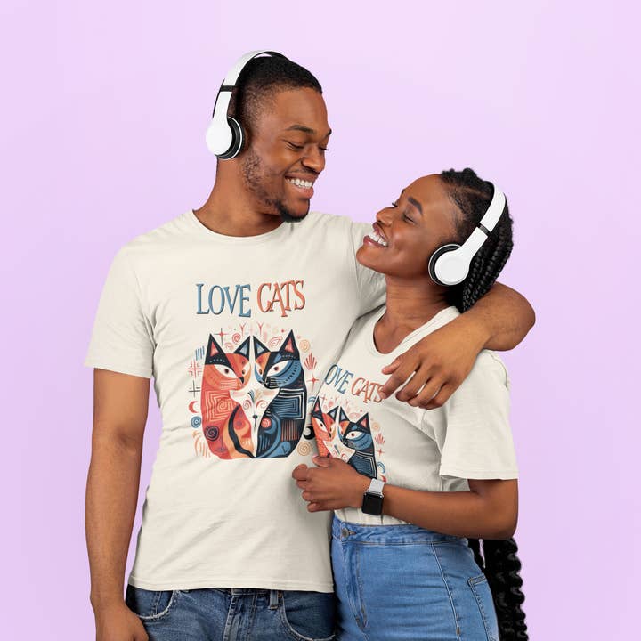The Alley Clothing Co. - Venta al por mayor Camiseta serigrafiada - Mujer - "La canción 'The LoveCats' de The Cure inspira la moda"