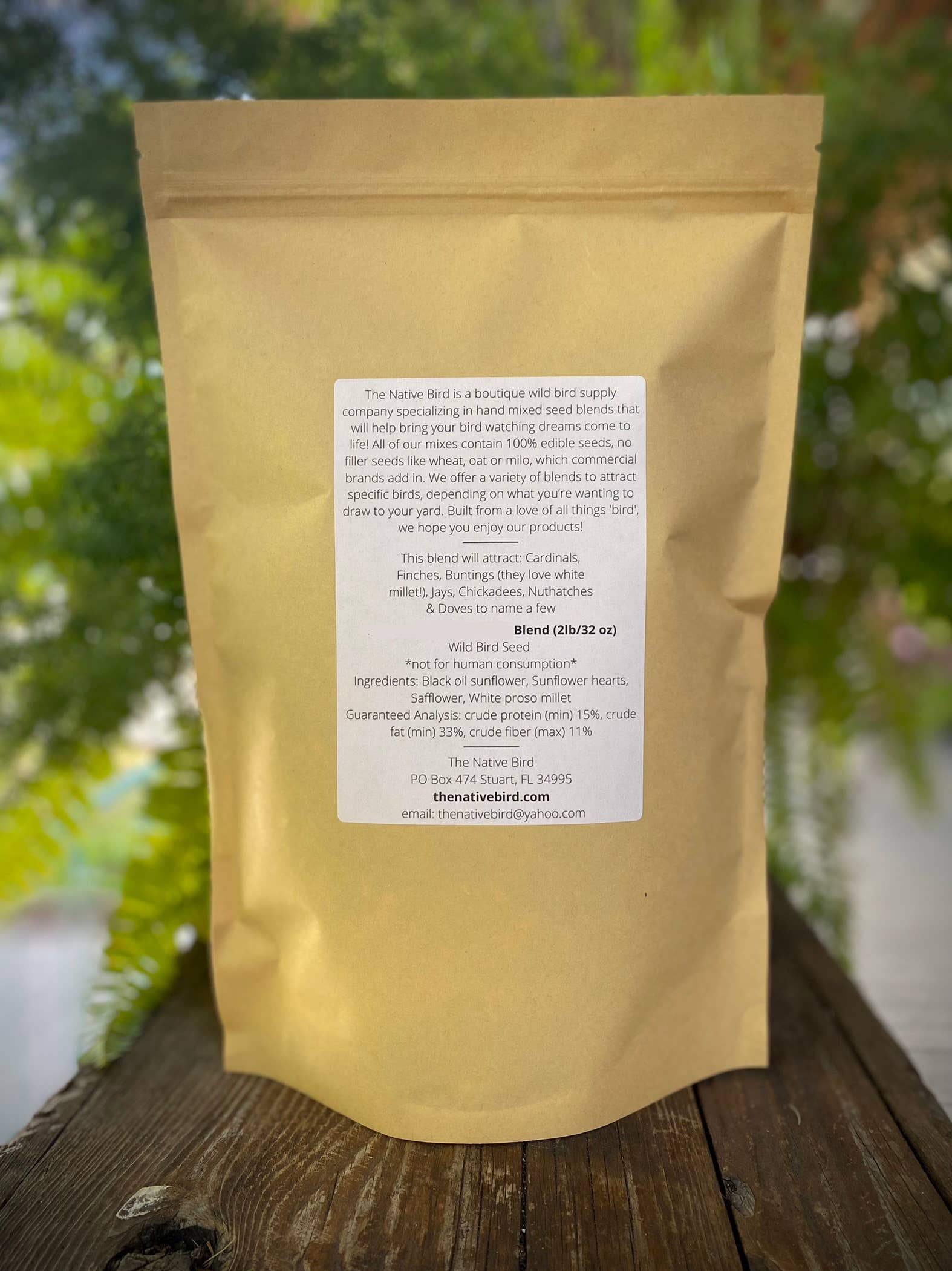 The Native Bird - Wholesale Bird Feeder - Song Bird Blend 2LB - Bird Seed3