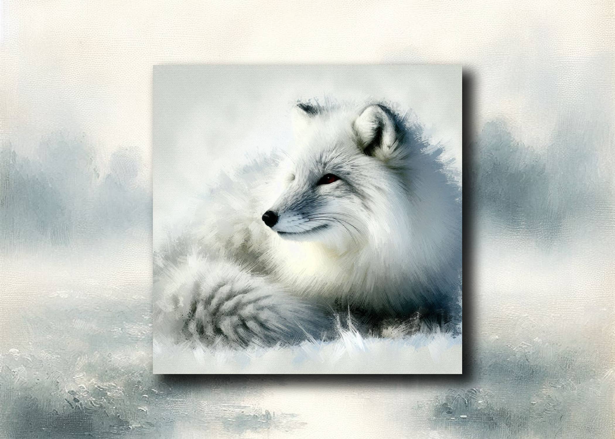 frostedgrey - Wholesale Magnet - Arctic fox Fridge Magnet - low minimum order small items