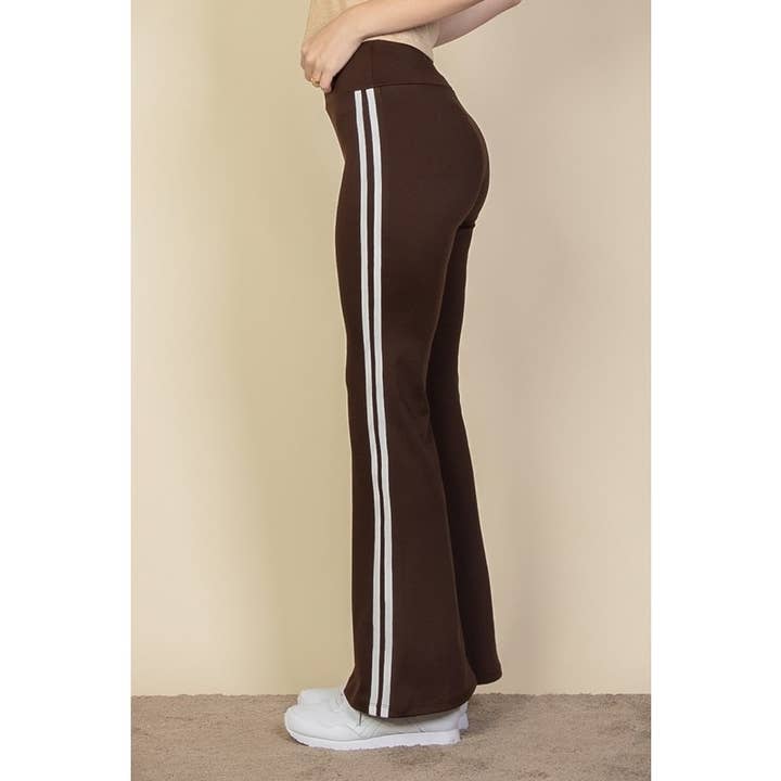 Paperdoll - Wholesale Pants - Women's - Contrast Side Stripe Flare Pants