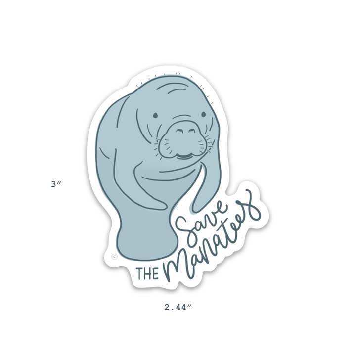traveldashery - Wholesale Sticker - save the manatees sticker3