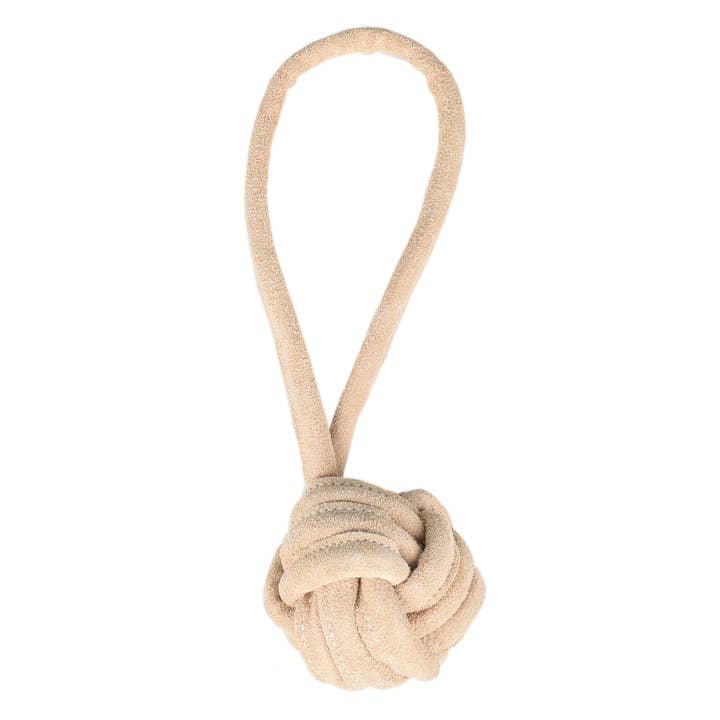 Funny Zoo - Wholesale Pet Rope Toy - Dog - Natural toy for dogs Suede ball with rope