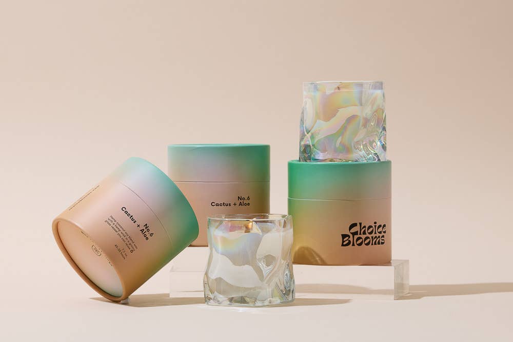 Choice Blooms - Vendita all'ingrosso Candela in vasetto - Candela Cactus + Aloe da 7,2 oz. N. 62