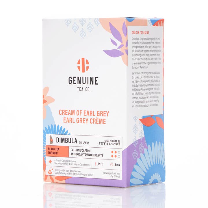 Sachets de thé Pyramid - Thé noir crème Earl Grey pour la vente par Genuine Tea