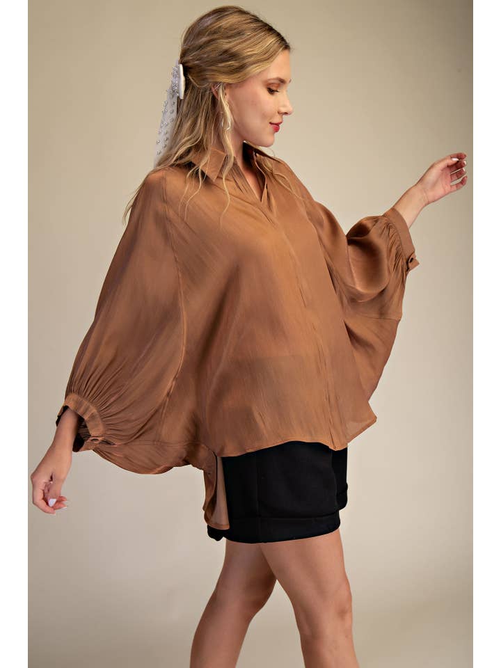 Glam - Wholesale Button Down Shirt - Women's - Button Front Shirt14