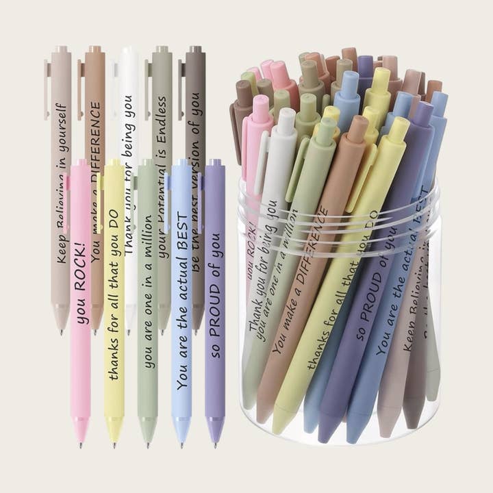 Stylos à bille motivationnels pour la vente par Ella Blue