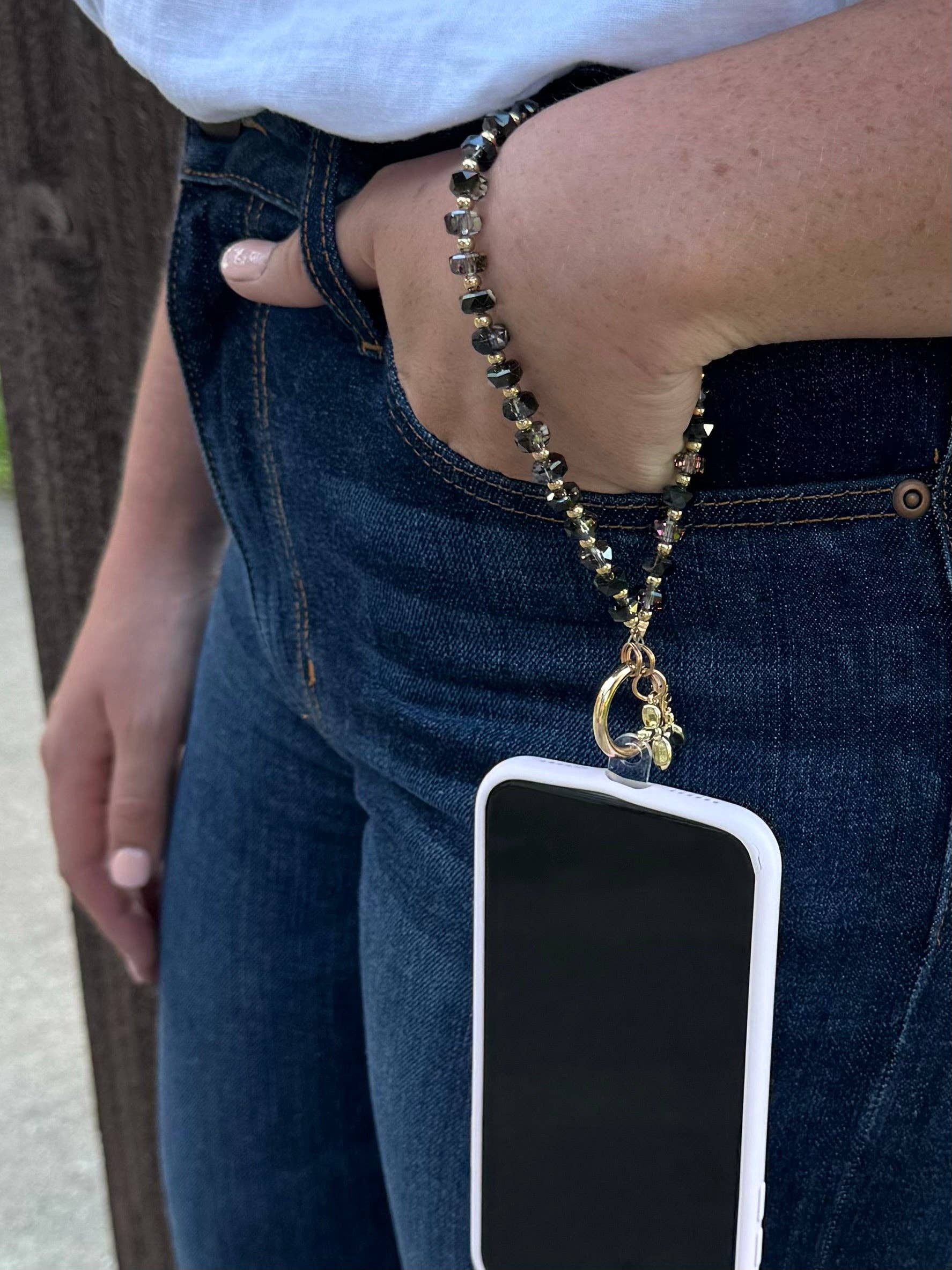 Save The Girls - Wholesale Wristlet - Clip & Go Beaded Wristlet Bedazzled Collection1