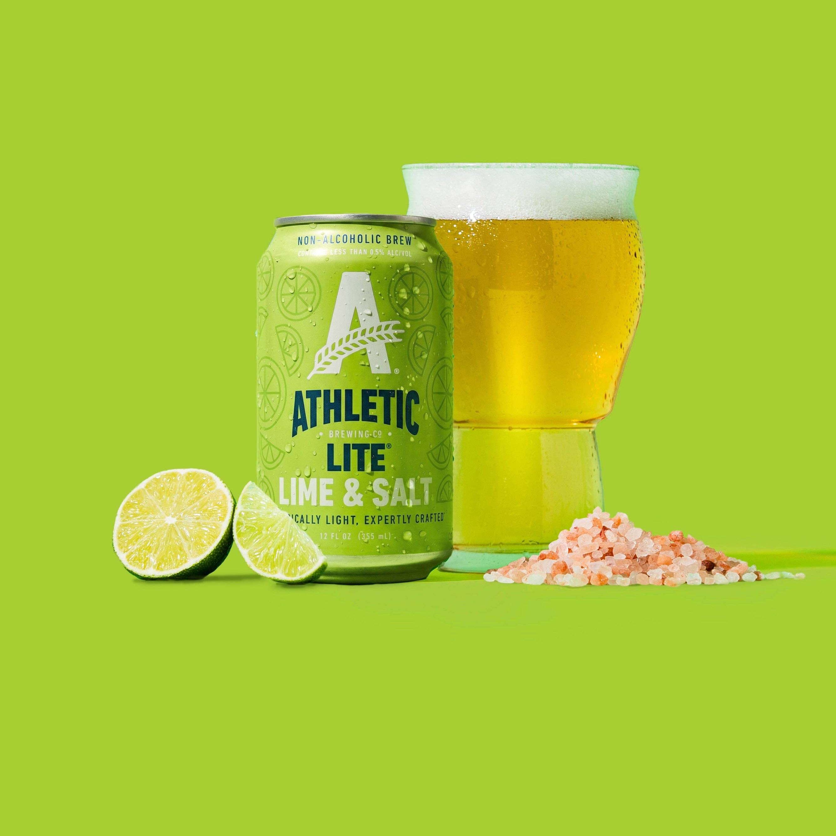 Athletic Brewing Company - Wholesale Non-Alcoholic Beer - Athletic Lite Lime & Salt (Non-Alcoholic) 24-Can Case of 4x6-Packs1