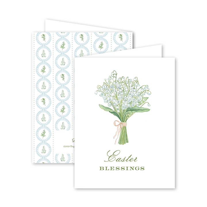 Biglietto pasquale con il mughetto per la vendita all'ingrosso da parte di Dogwood Hill