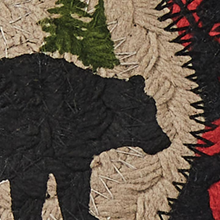 Red Black Bear Braided Coasters - Set Of 4 for wholesale on Faire