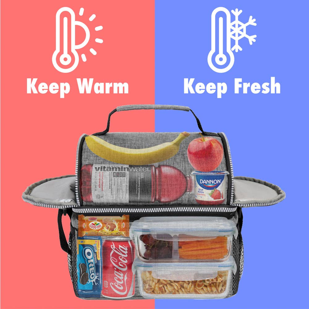 OPUX - Wholesale Lunch Bag/Box - Two-Sided Double Deck Insulated Lunch Box - 16 Cans72