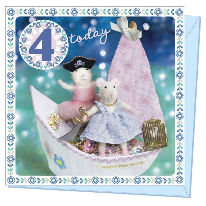 Pirate Girls - Age 4 Card for wholesale by Maddy's Mice