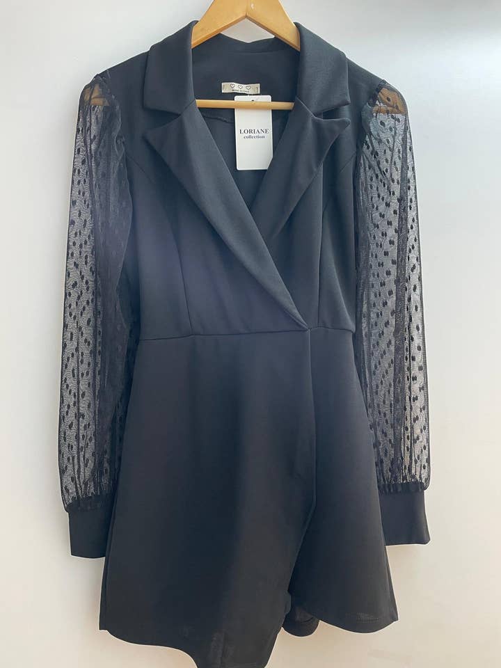 Noir 19490U-3 combishort blazer avec taille en vente sur Faire