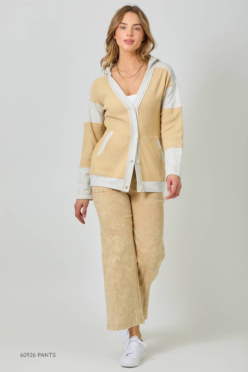 Mystree - Wholesale Cardigan - Women's - 60553 Color Block Hoodie Cardigan26