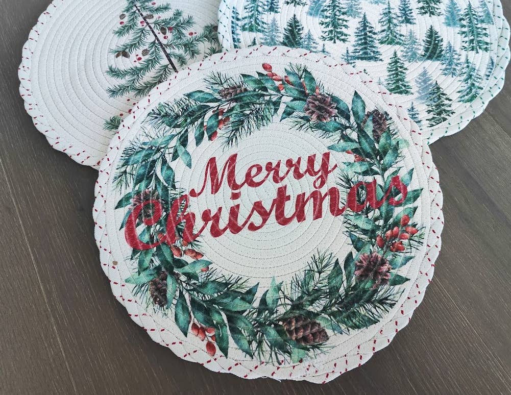Fennco Styles - Wholesale Placemat - Christmas Design Woven 15" Placemat6