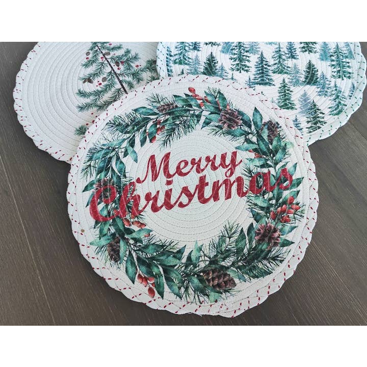 Fennco Styles - Wholesale Placemat - Christmas Design Woven 15" Placemat6