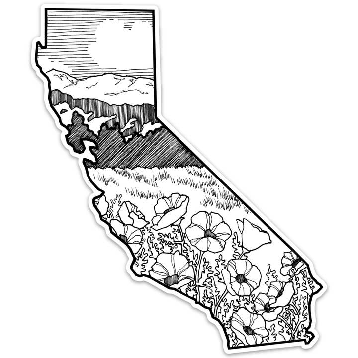 Corvidae drawings & designs - Wholesale Sticker - California State Sticker