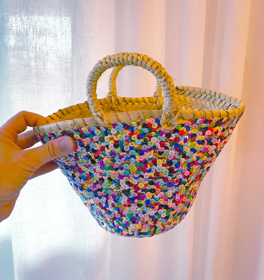 High crafty – wholesale Basket – Kids & baby – Small Glitter Basket for Children – Handmade Wicker 1
