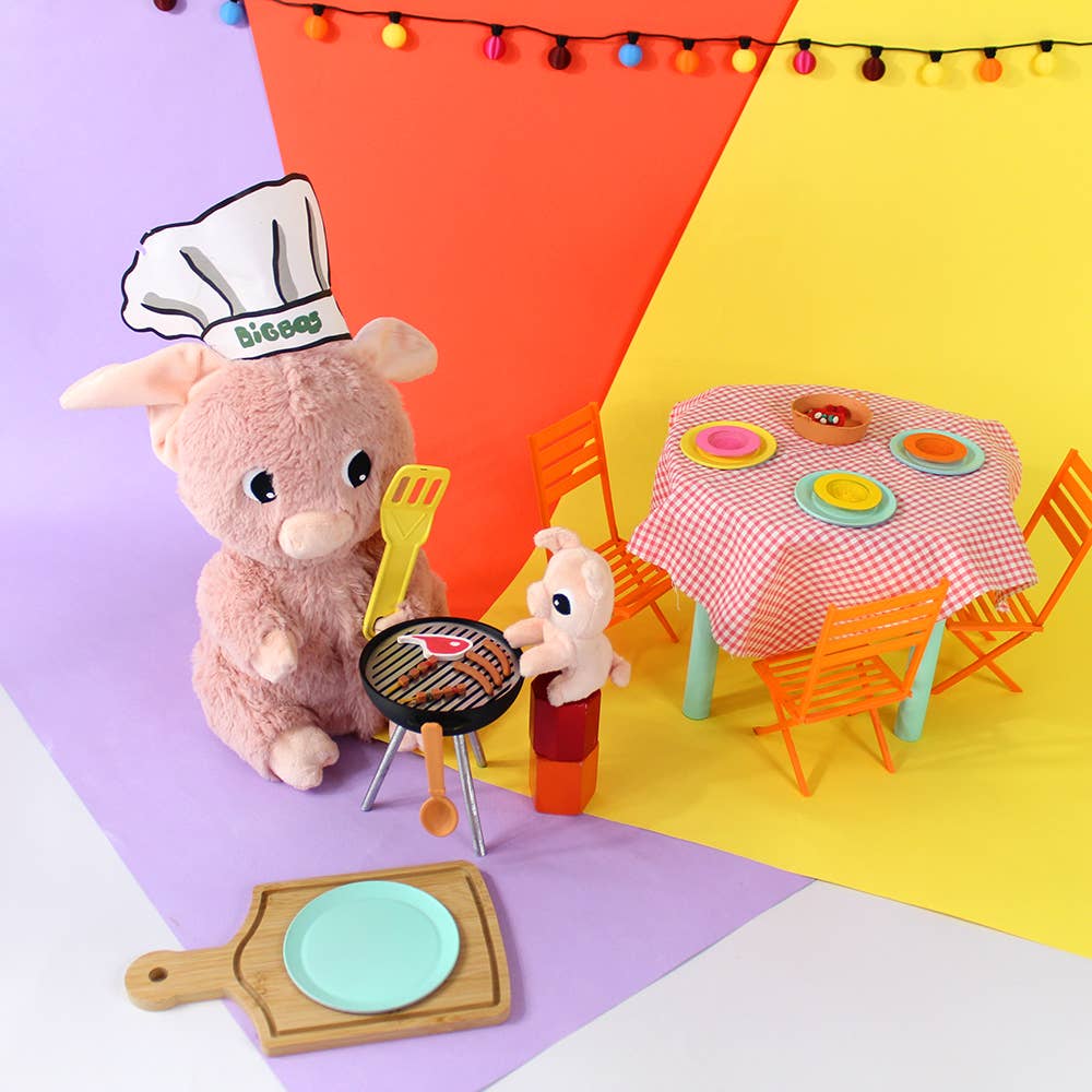 Les Déglingos, France – Großhandel Kuschel-/Plüschtier – Kind & Baby – LES PTIPOTOS - 25CM MAMA & BABY PLÜSCHSCHWEIN ROSA6