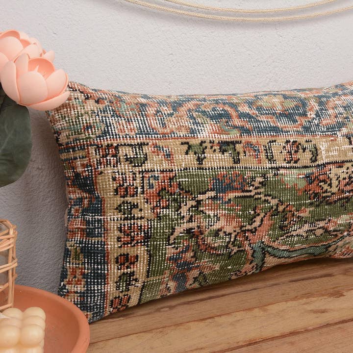 12x24 Turkish Kilim Lumbar Pillow for Couch for wholesale by Kilim Pillow Decors