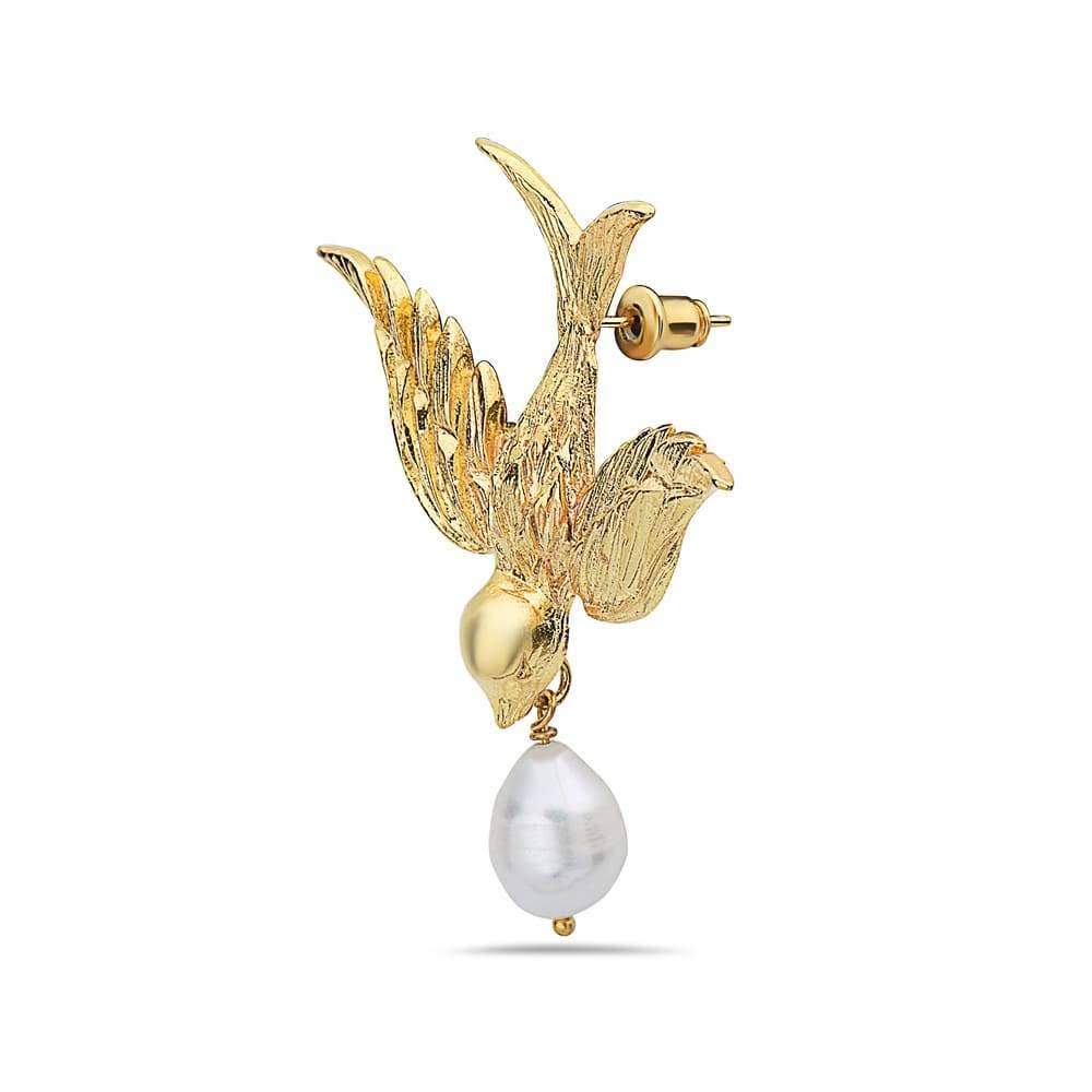 Jewelry Fiesta - Wholesale Dangle Earrings - Birds with Pearls1