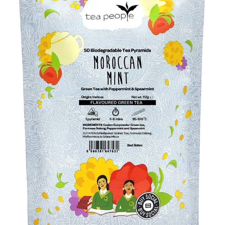 Tea People – wholesale Tepåsar – Marockanska mynta - 50 Pyramid Refill Pack