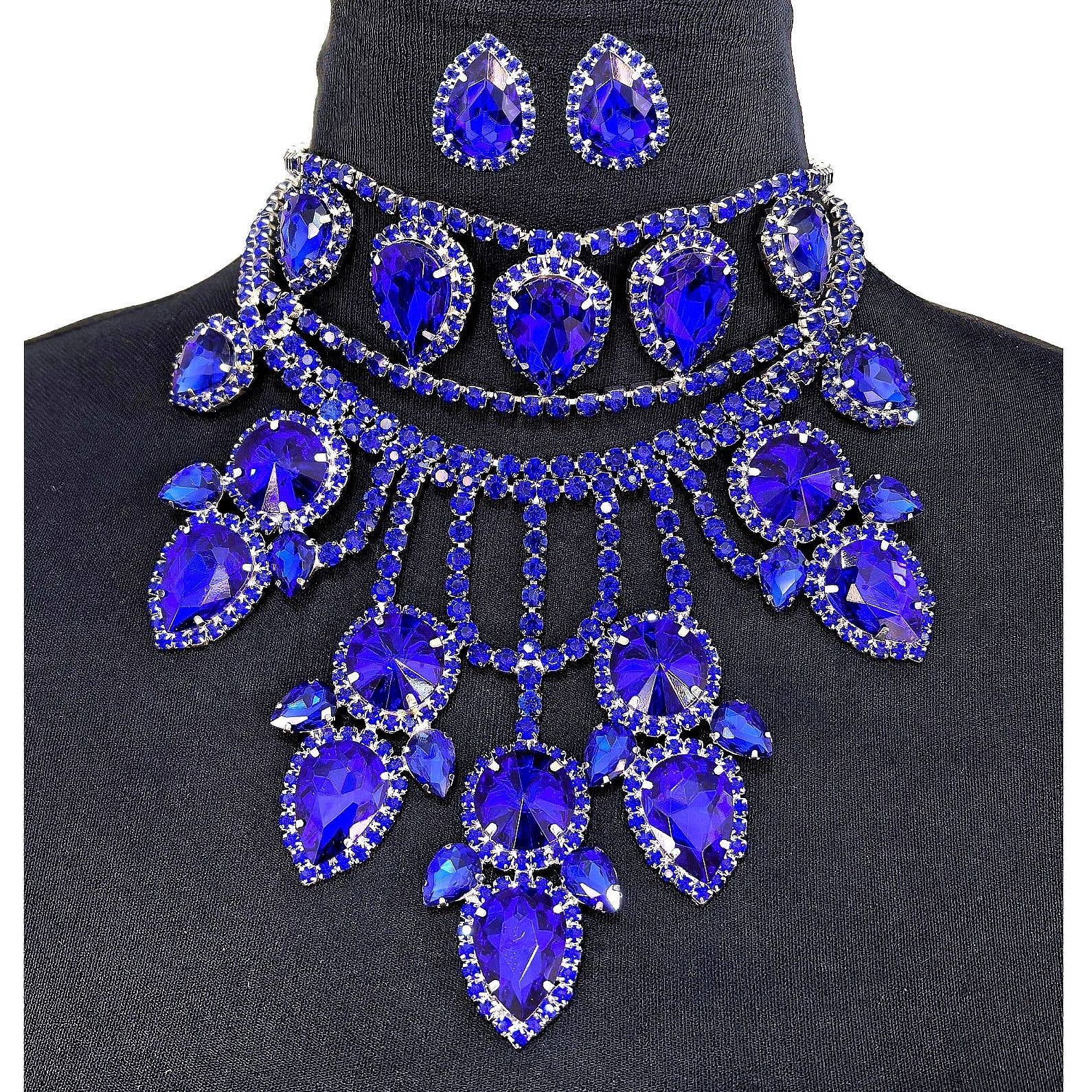 Diacly - Vente Parures de bijoux - Ensemble Collier Ras-du-Cou Chunky Floral Renaissance6