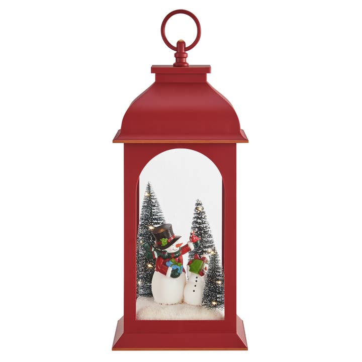 Danya B - Wholesale Christmas decoration - Danya B. Tabletop Red Christmas Snowman Winter Scene Lantern5