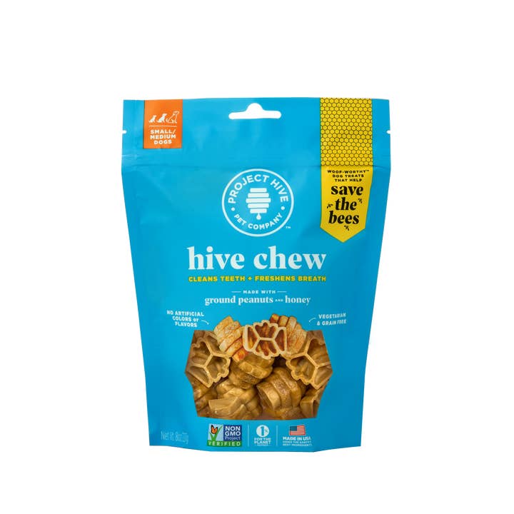 Hive Chews - Dental Dog Treats - S/M size (12-unit case) for wholesale by Project Hive Pet Company