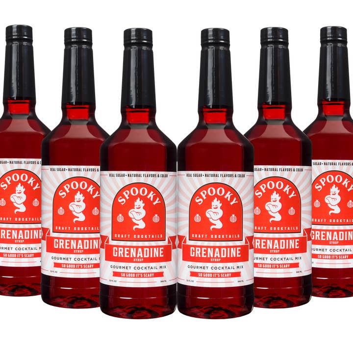 SPOOKY Craft Cocktail Mixes - Wholesale Cocktail Mix/Syrup - SPOOKY Grenadine (32oz 6-pack)0
