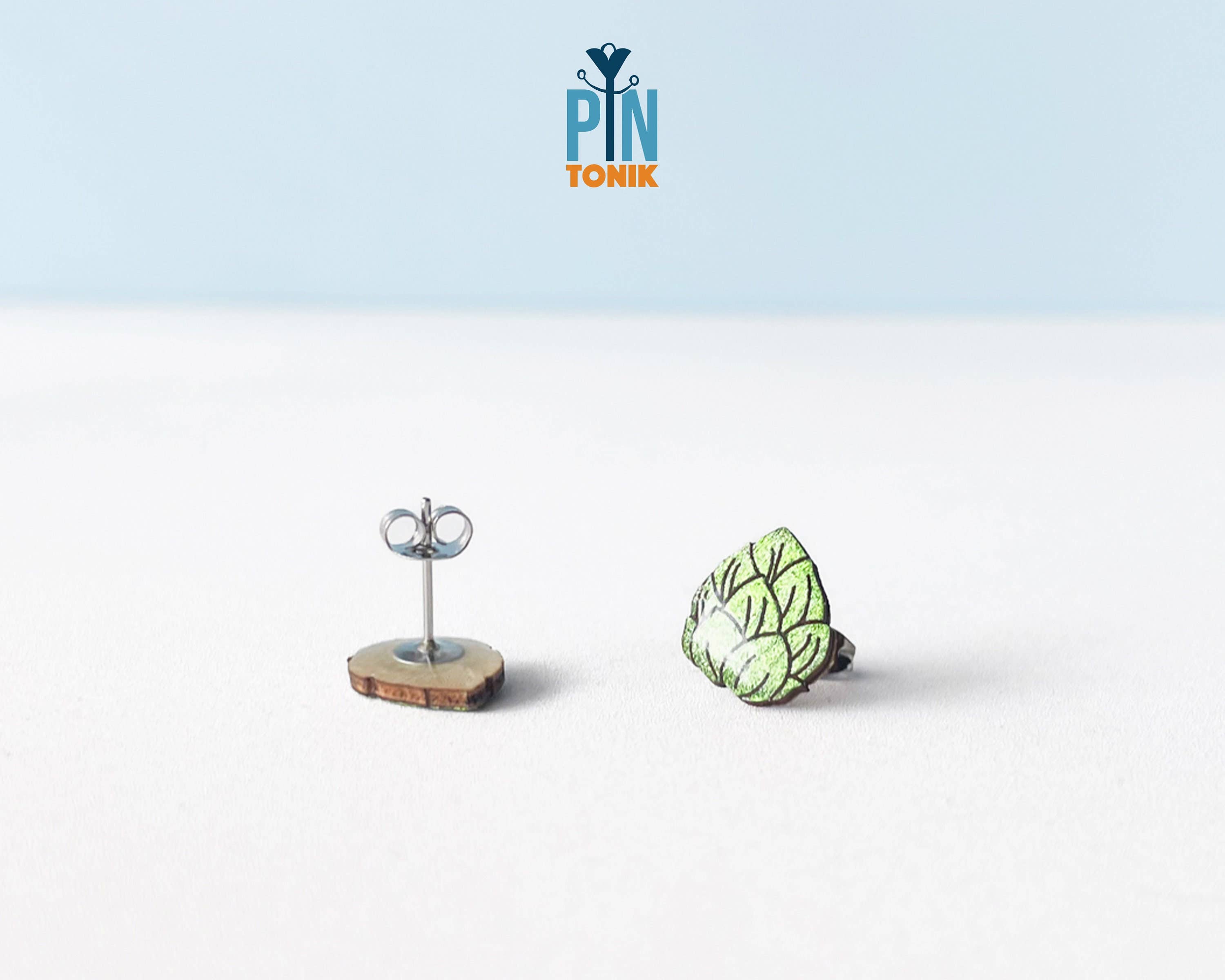 PinTonik - Wholesale Stud/Post Earrings - Funky Beer Hops Earrings for Men - Octoberfest Gifts1