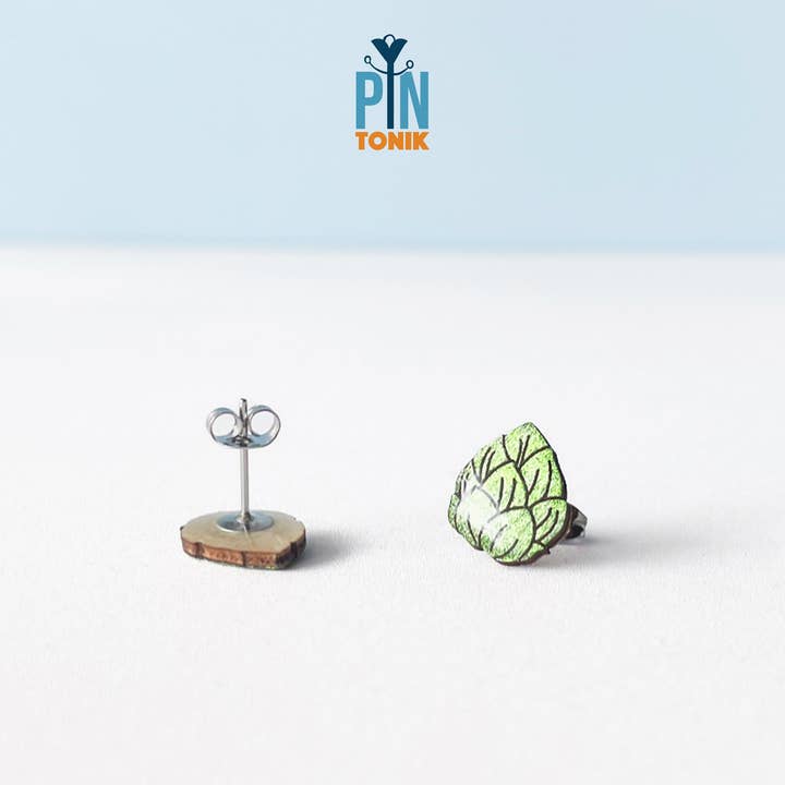 PinTonik - Wholesale Stud/Post Earrings - Funky Beer Hops Earrings for Men - Octoberfest Gifts1