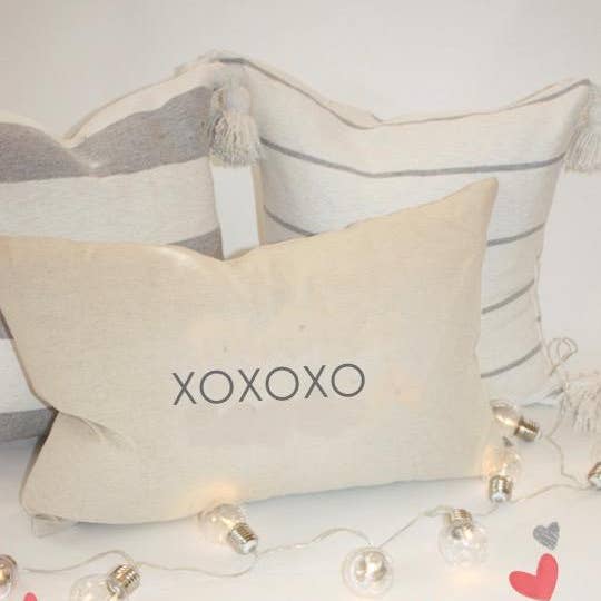 Capa de almofada de rim grande Xoxoxo por atacado de Design District Co
